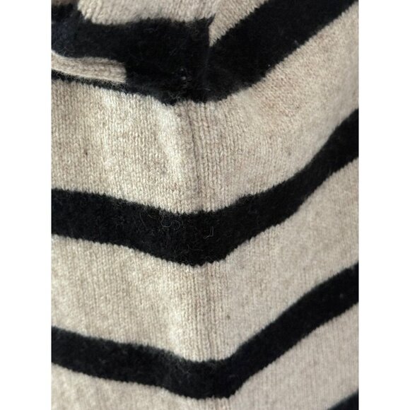 The Reset R Label Sweater Oatmeal Black Striped Wide Sleeve Wool Cashmere Size M - Picture 8 of 13